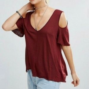 Free People cold shoulder top